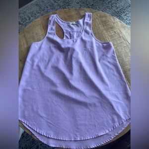 E&M large purple racer back tank